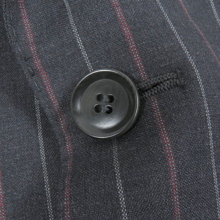 Excellent PAL ZILERI suit stripe single Dark gray wool mens 46