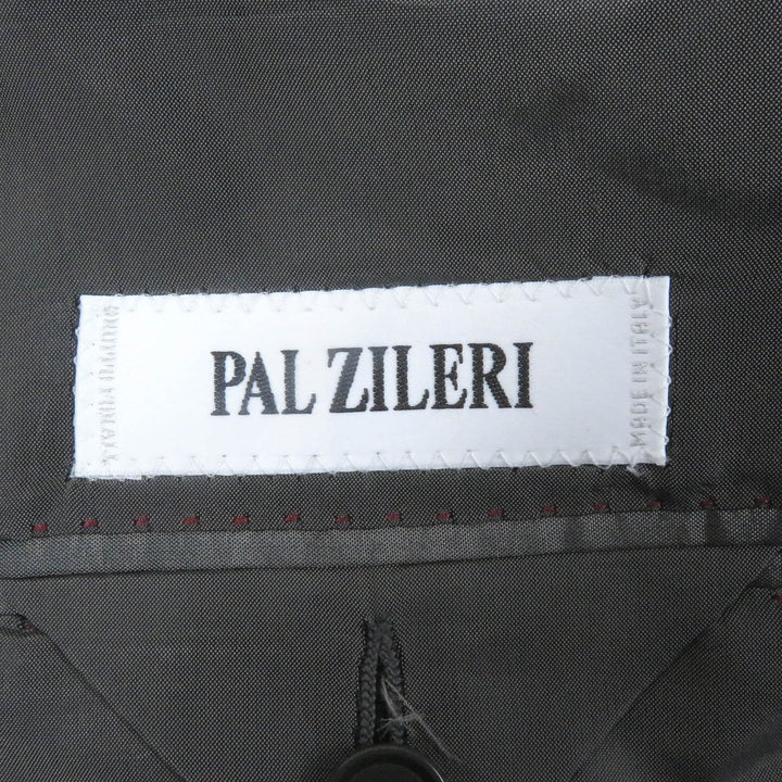 Excellent PAL ZILERI suit stripe single Dark gray wool mens 46