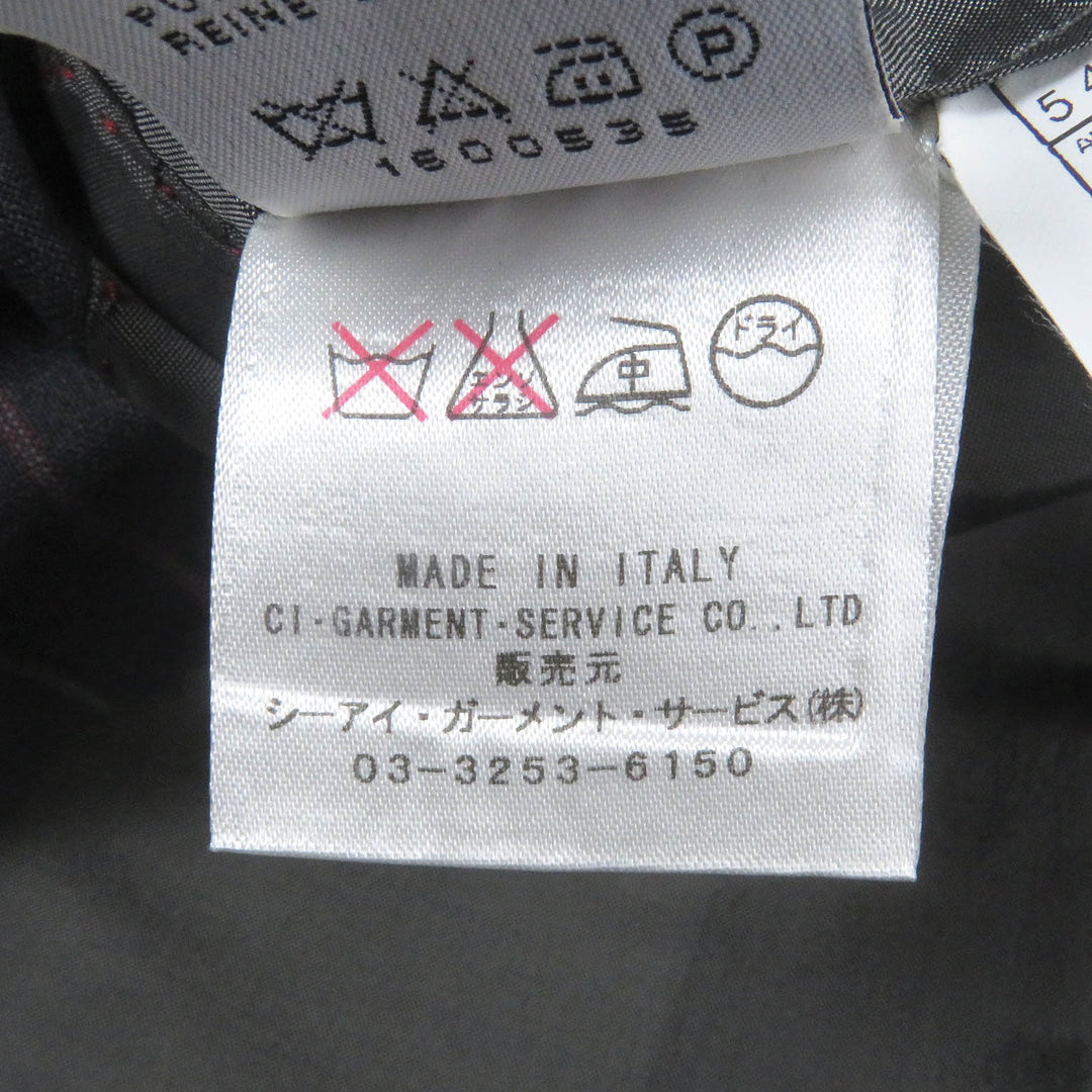 Excellent PAL ZILERI suit stripe single Dark gray wool mens 46
