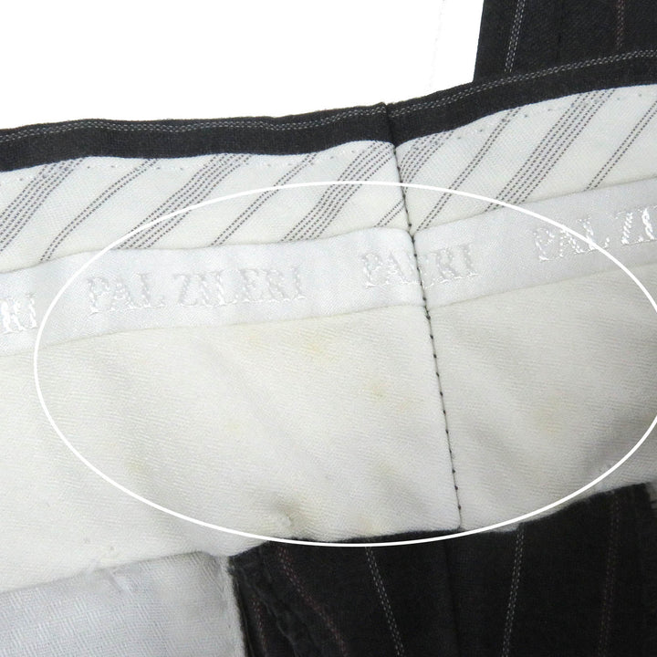 Excellent PAL ZILERI suit stripe single Dark gray wool mens 46