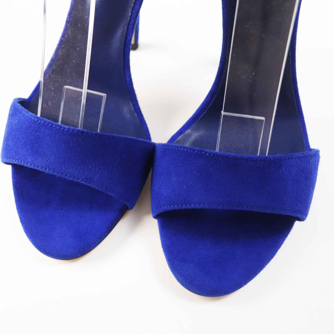 Pristine HERMES Sandals With Strap blue Suede leather Women 35.5