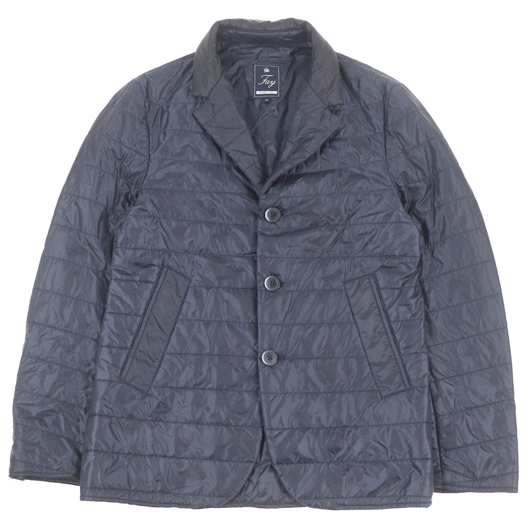 Excellent Fay Chester coat Navy Virgin wool mens S
