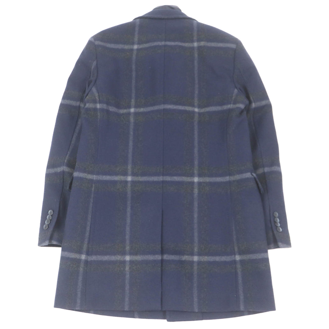 Excellent Fay Chester coat Navy Virgin wool mens S