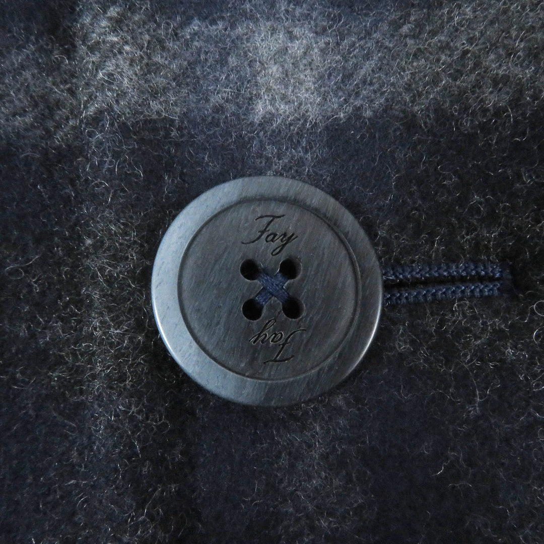Excellent Fay Chester coat Navy Virgin wool mens S