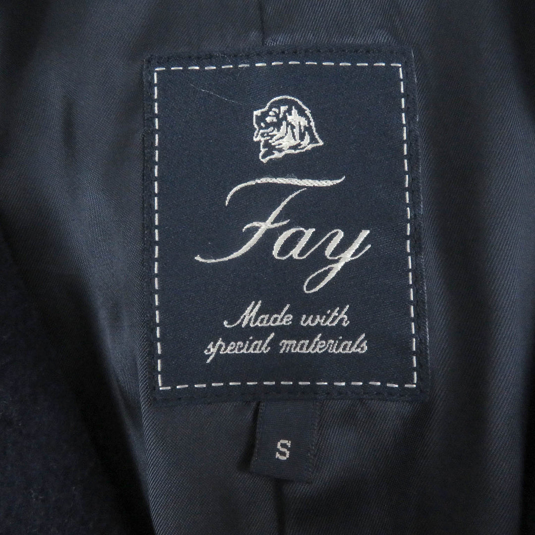 Excellent Fay Chester coat Navy Virgin wool mens S
