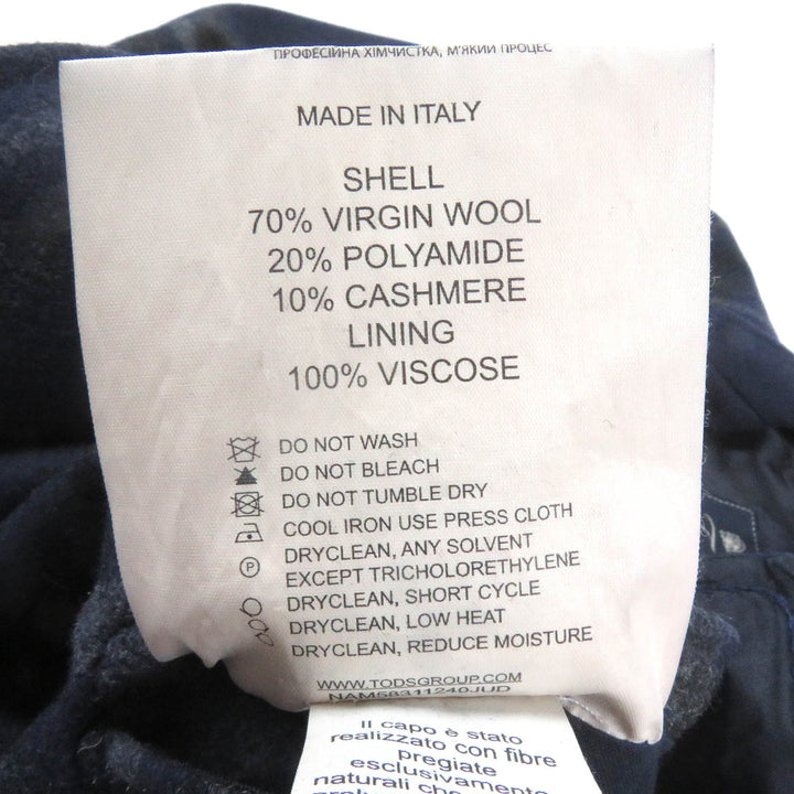 Excellent Fay Chester coat Navy Virgin wool mens S