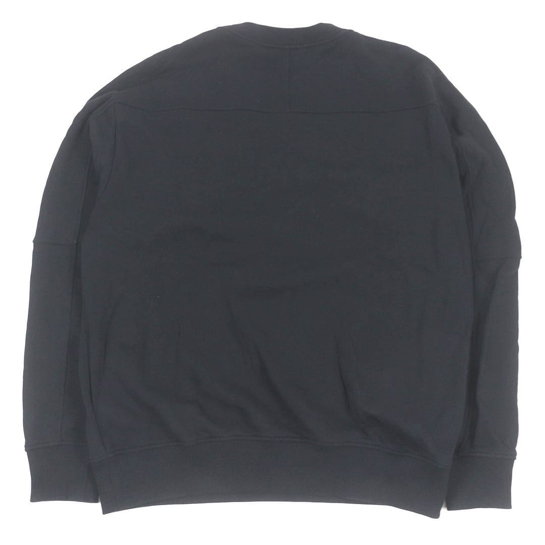 Great BALMAIN sweat Logo embossed crew neck sweatshirt black cotton mens S