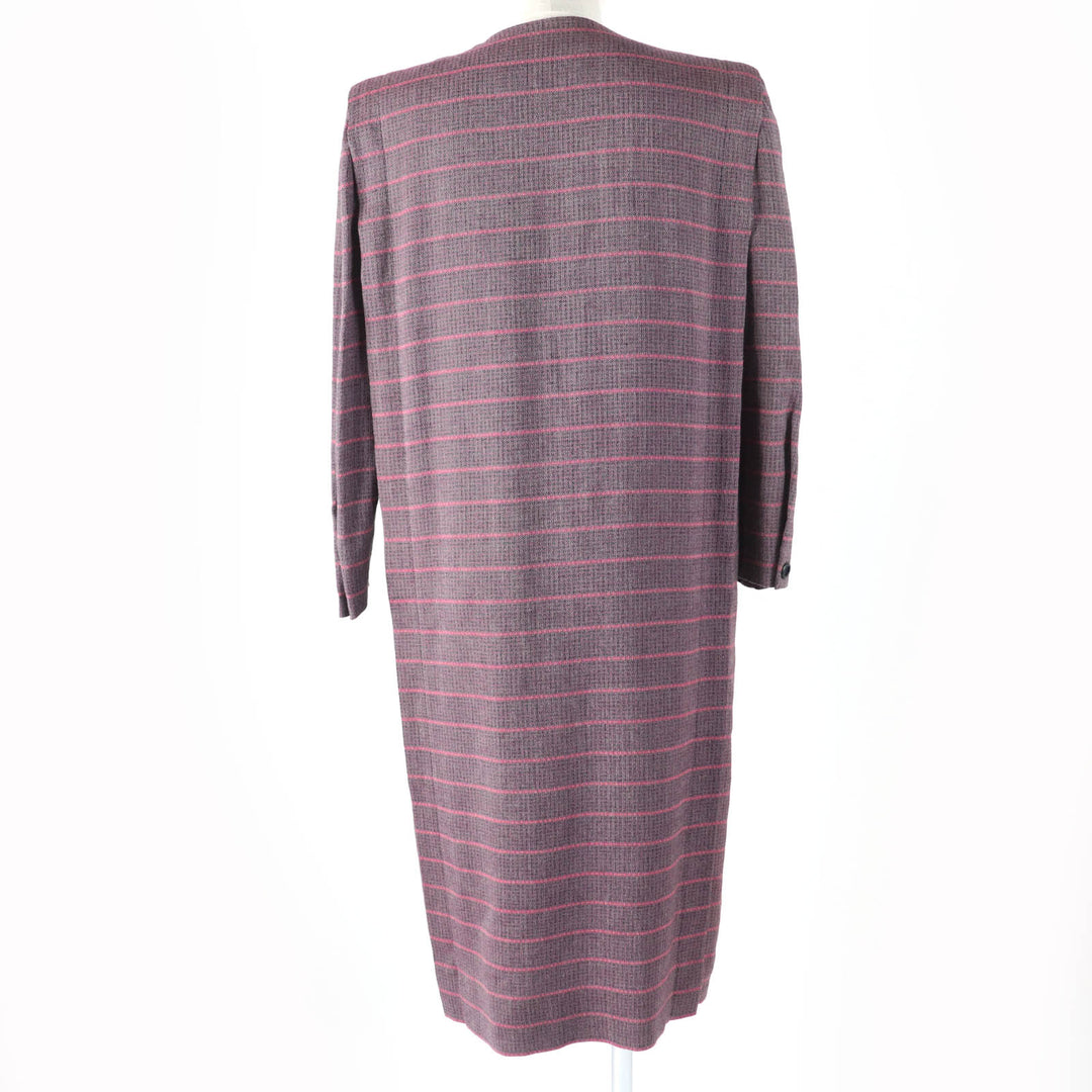 Excellent Christian Dior one piece All-over pattern design Long sleeves Purple Women 7