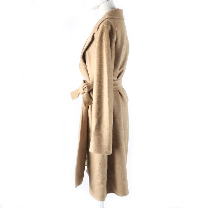 Excellent Max Mara coat Long length belt wrap Camel Camel Women 44 108611730
