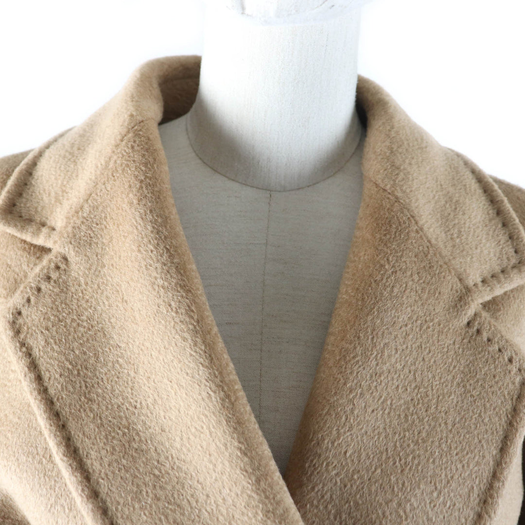 Excellent Max Mara coat Long length belt wrap Camel Camel Women 44 108611730