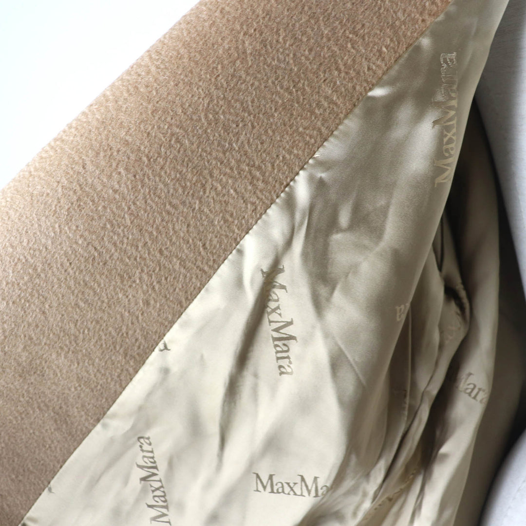 Excellent Max Mara coat Long length belt wrap Camel Camel Women 44 108611730
