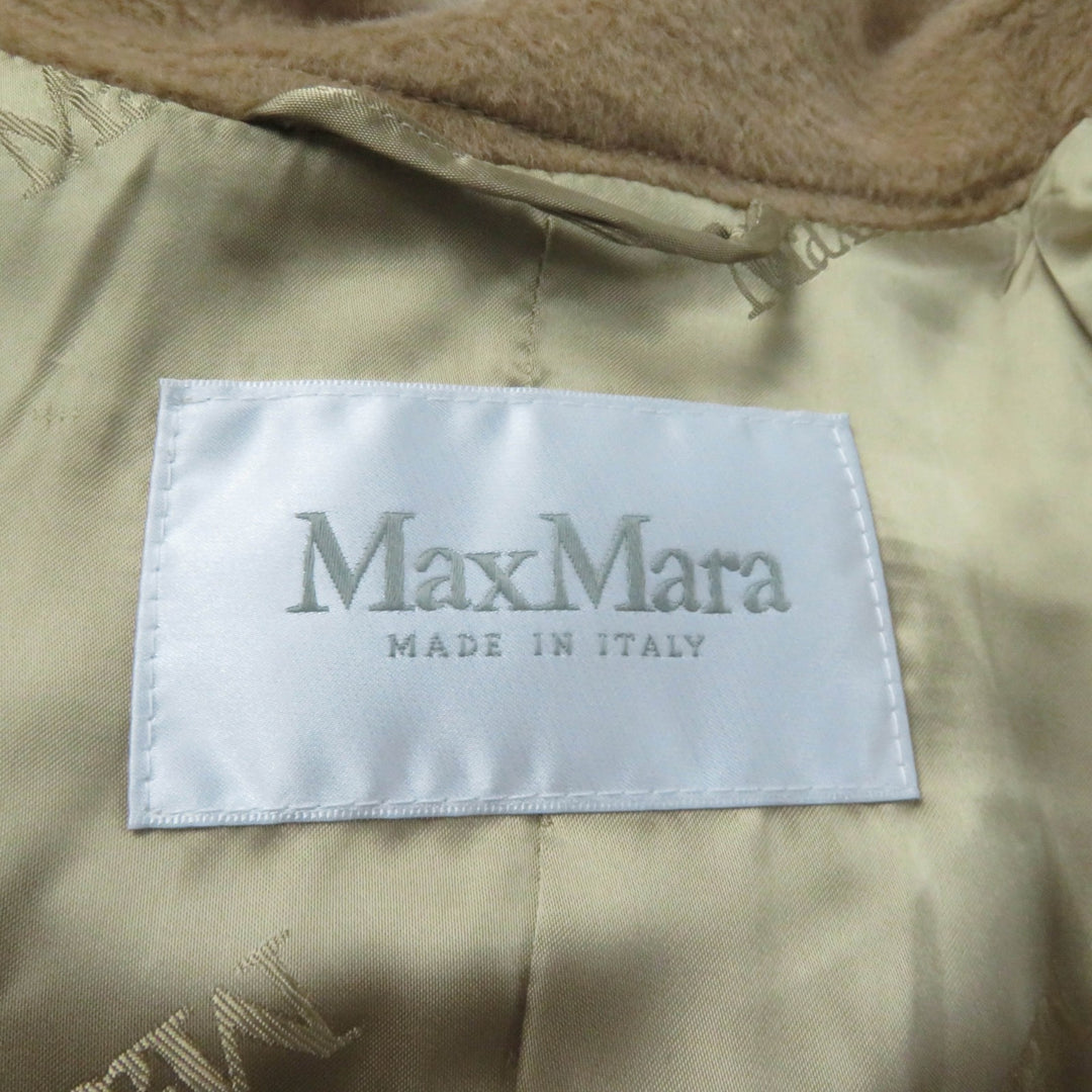 Excellent Max Mara coat Long length belt wrap Camel Camel Women 44 108611730