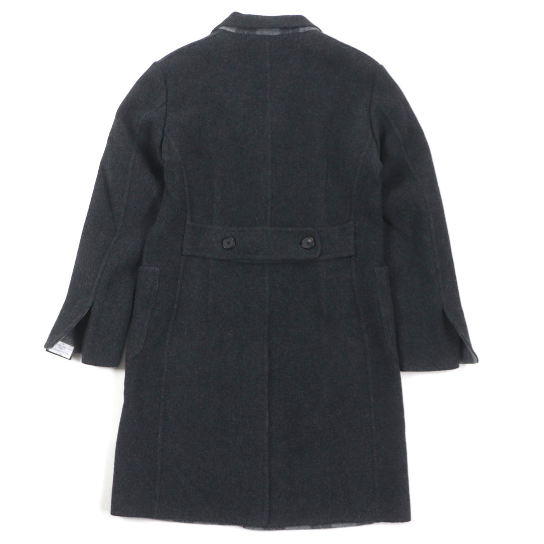 Pristine TITO ALLEGRETTO Chester coat Lining Check Pattern Single Dark gray wool mens 44
