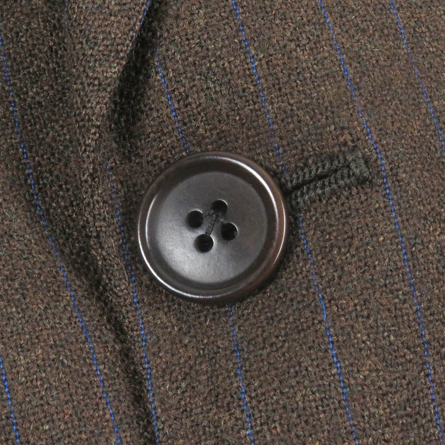 Excellent LUCA GRASSIA suit stripe single Brown wool mens 44