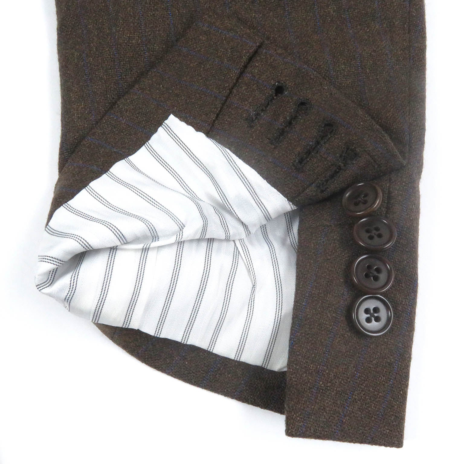 Luca grassia 44 ダブルスーツ Excellent LUCA GRASSIA suit stripe single Brown wool mens 44