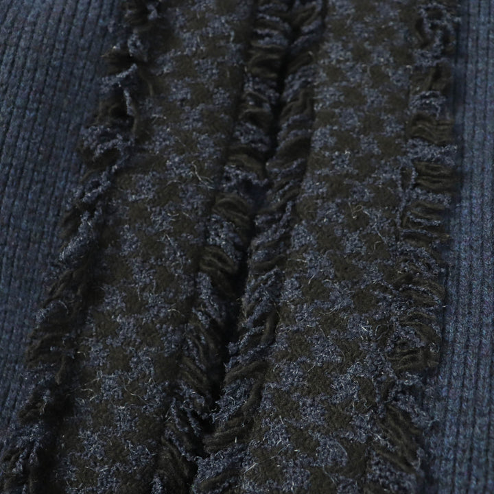 Pristine CHANEL coat GABRIELLE COCO belted knit Navy cashmere Women 40 17B P57290K07490