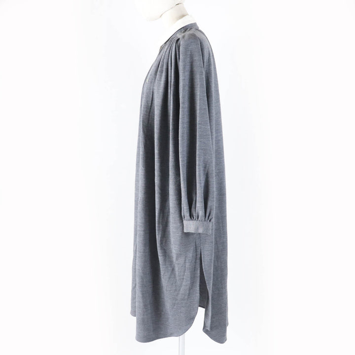 Great FUMIKA UCHIDA one piece Ponte jersey shirt gray wool Women 36 FU-G-0P001