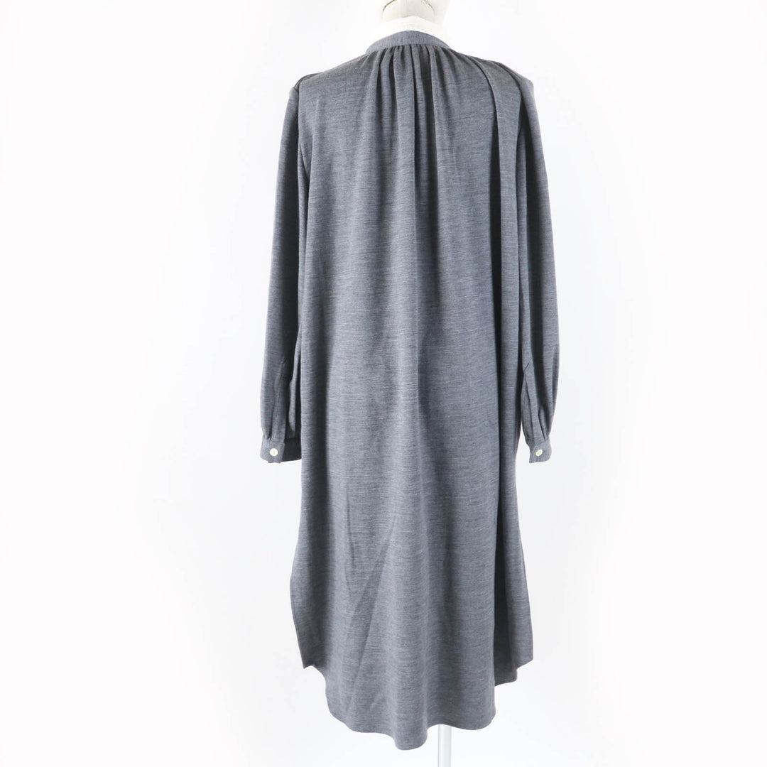 Great FUMIKA UCHIDA one piece Ponte jersey shirt gray wool Women 36 FU-G-0P001