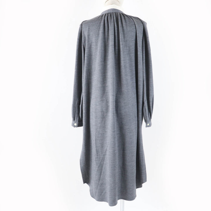 Great FUMIKA UCHIDA one piece Ponte jersey shirt gray wool Women 36 FU-G-0P001