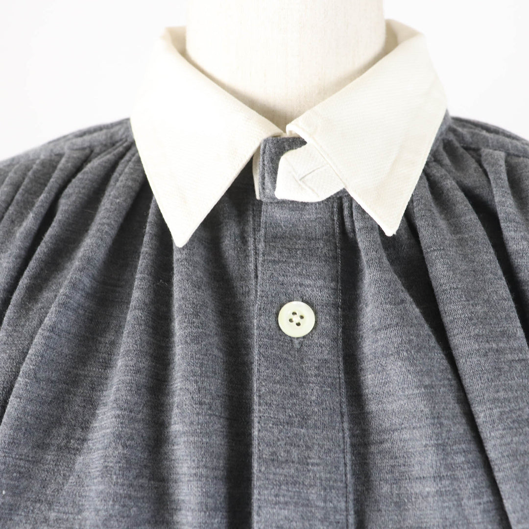 Great FUMIKA UCHIDA one piece Ponte jersey shirt gray wool Women 36 FU-G-0P001
