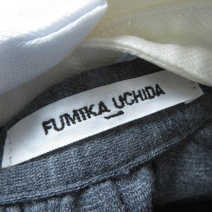 Great FUMIKA UCHIDA one piece Ponte jersey shirt gray wool Women 36 FU-G-0P001