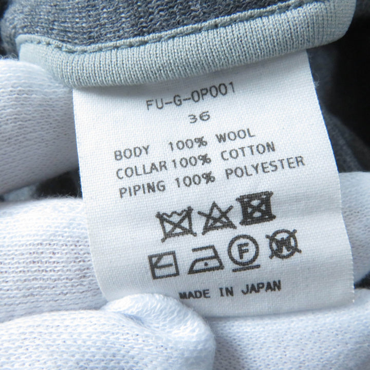 Great FUMIKA UCHIDA one piece Ponte jersey shirt gray wool Women 36 FU-G-0P001