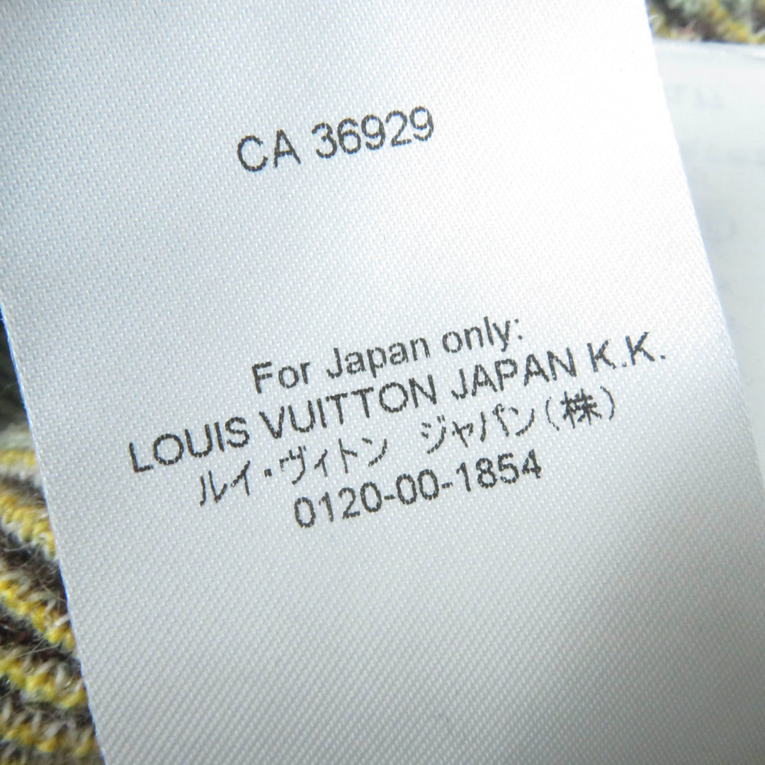 Pristine LOUIS VUITTON knit Leather long sleeves multicolor wool Women S 1AAMCF