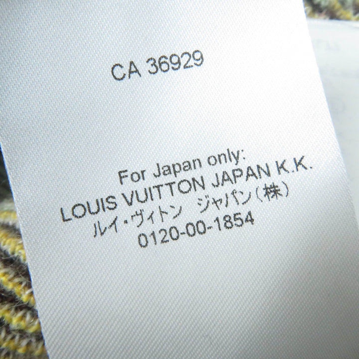 Pristine LOUIS VUITTON knit Leather long sleeves multicolor wool Women S 1AAMCF