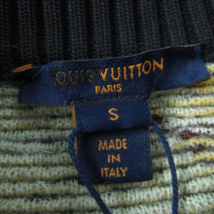 Pristine LOUIS VUITTON knit Leather long sleeves multicolor wool Women S 1AAMCF