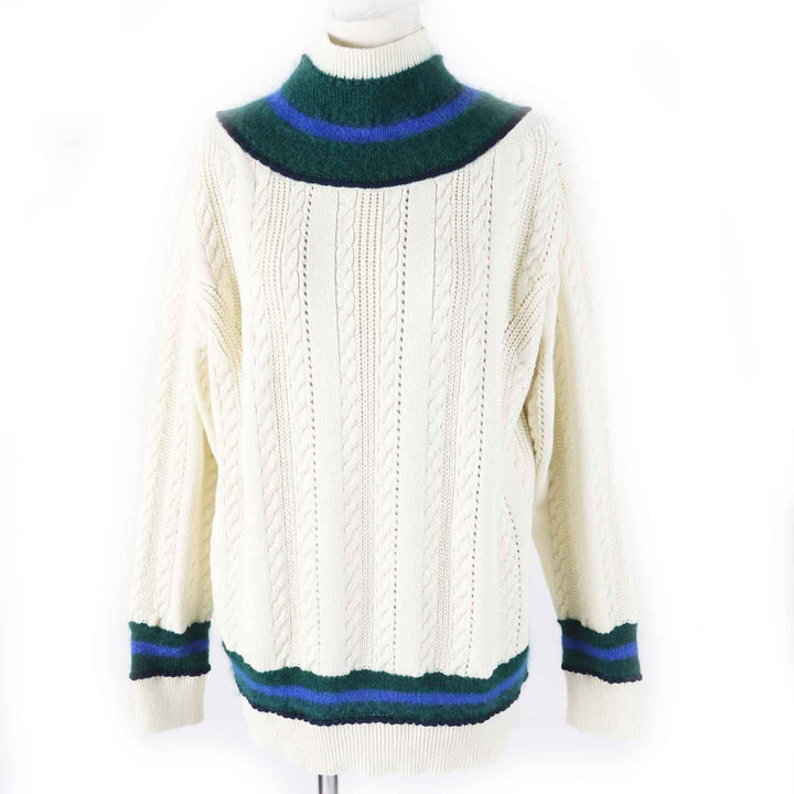 Excellent tao COMME des GARCONS knit bottle neck long sleeves Ivory Women M TL-N006