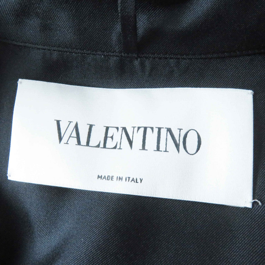 Excellent VALENTINO one piece Race Switching Docking black silk Women 44 WB3VAW906FR