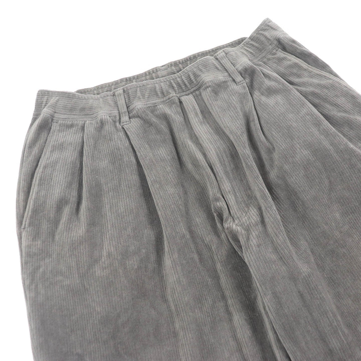 Great N.HOOLYWOOD Pants Corduroy Wide Tapered Easy charcoal cotton mens 38