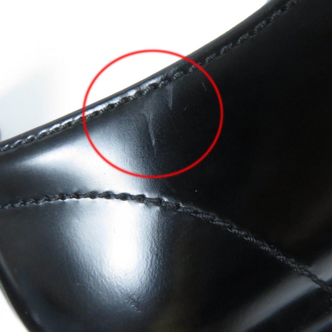 Great PRADA Leather shoes Lace up black Brushed leather Women 36.5 1E249N