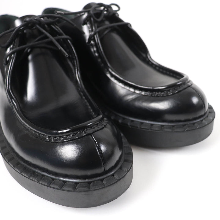 Great PRADA Leather shoes Lace up black Brushed leather Women 36.5 1E249N