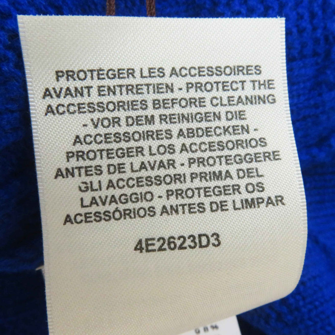 Pristine HERMES Parker Oversized H motif long sleeve knit blue wool Women 34 4E2623D3