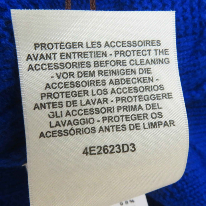 Pristine HERMES Parker Oversized H motif long sleeve knit blue wool Women 34 4E2623D3