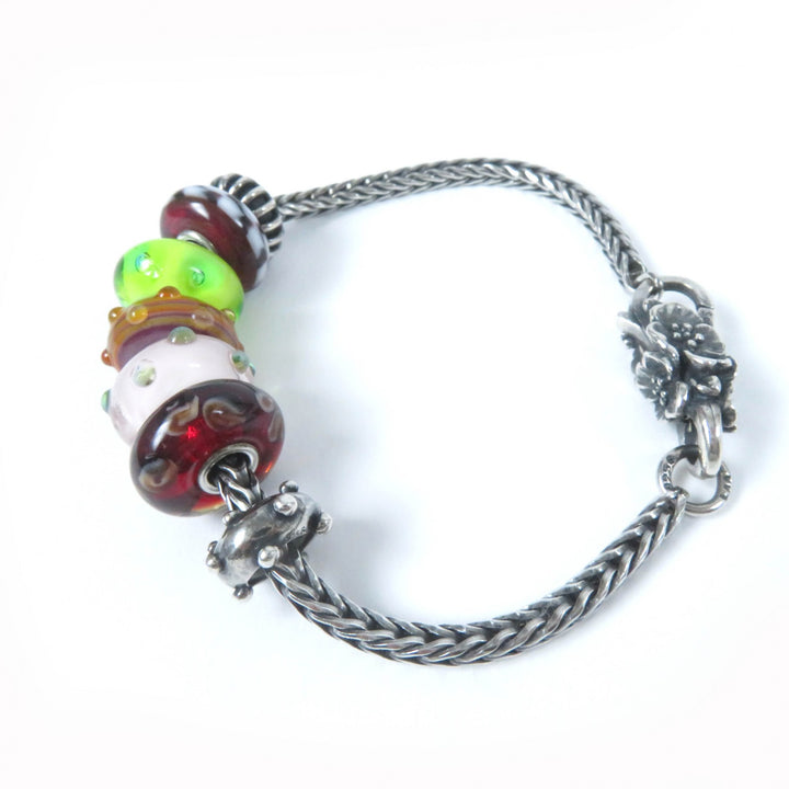 Great Trollbeads bracelet Set of 7 clasp and bead charms Silver SV925 Women