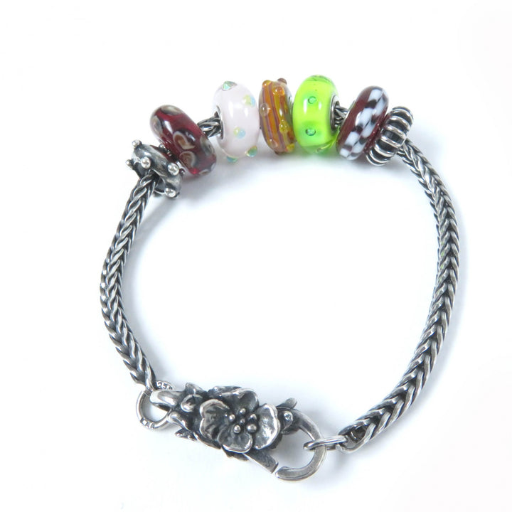 Great Trollbeads bracelet Set of 7 clasp and bead charms Silver SV925 Women