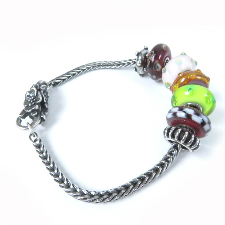 Great Trollbeads bracelet Set of 7 clasp and bead charms Silver SV925 Women