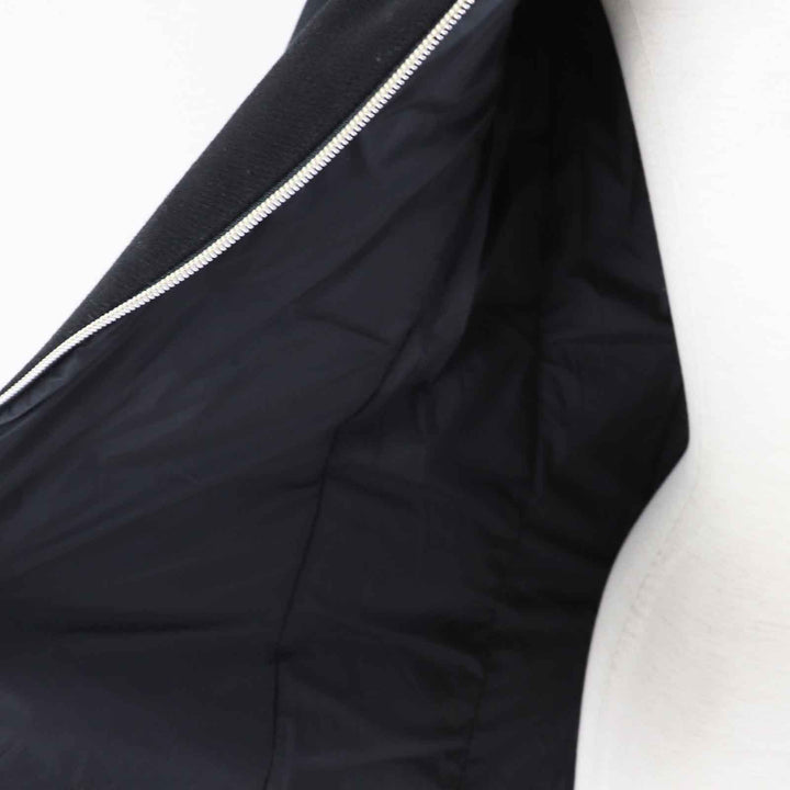 Great Herno down coat Hooded, split design black wool Women 40 PI0848D