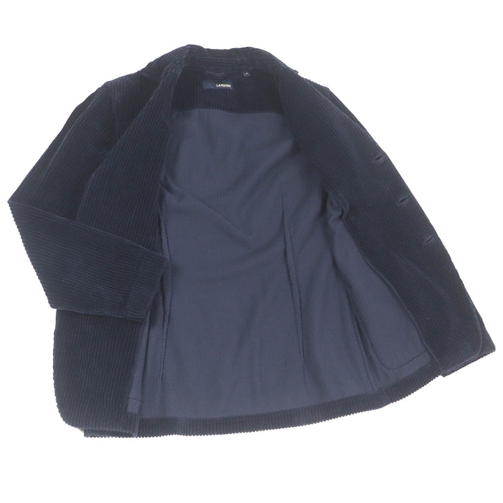 Great LARDINI tailored jacket JNAMA Single Corduroy Dark navy cotton mens M