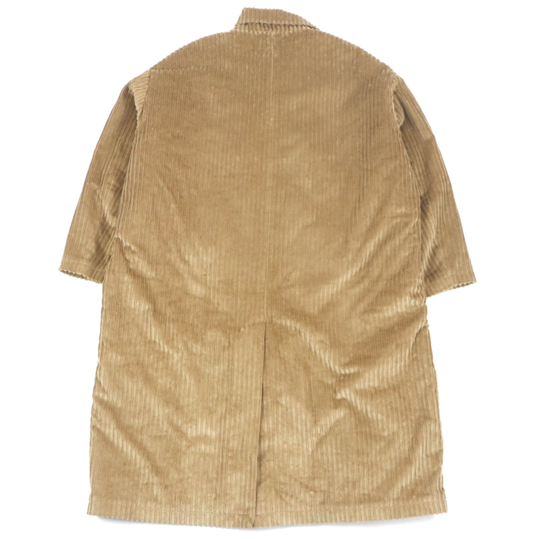 Pristine DOLCE&GABBANA Chester coat Black tag Corduroy Padded Double-breasted Oversized Brown cotton mens 46 G025TT