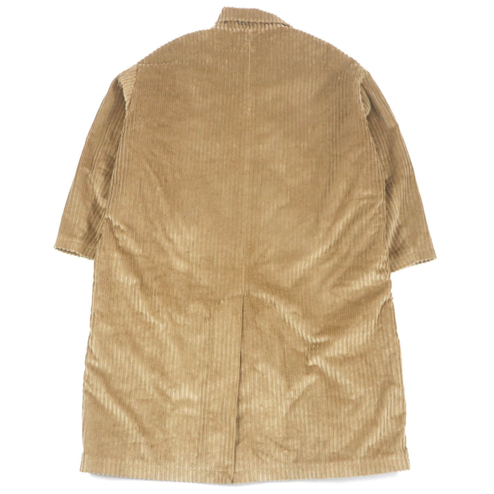 Pristine DOLCE&GABBANA Chester coat Black tag Corduroy Padded Double-breasted Oversized Brown cotton mens 46 G025TT