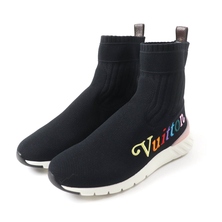 Great LOUIS VUITTON sneakers Logo socks black Women 37.5