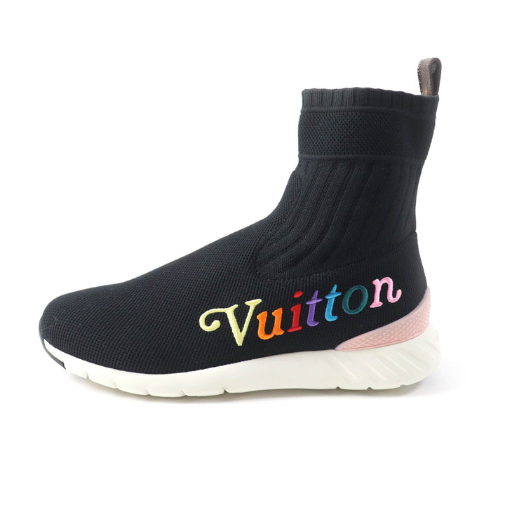 Great LOUIS VUITTON sneakers Logo socks black Women 37.5