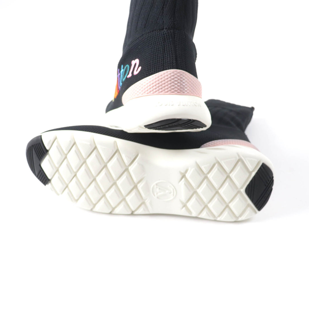 Great LOUIS VUITTON sneakers Logo socks black Women 37.5