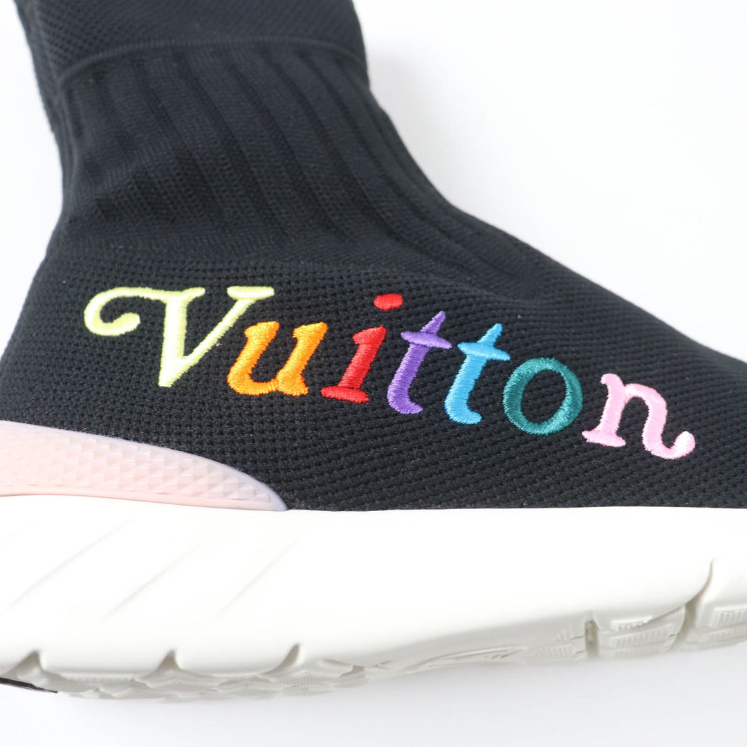 Great LOUIS VUITTON sneakers Logo socks black Women 37.5