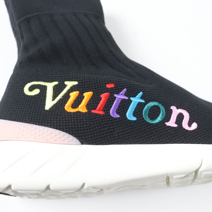 Great LOUIS VUITTON sneakers Logo socks black Women 37.5