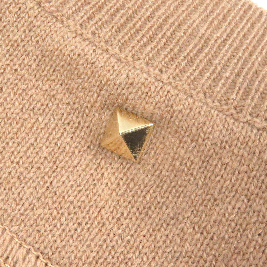 Excellent VALENTINO sweater Rockstud Crew Neck Lightweight beige cashmere mens M