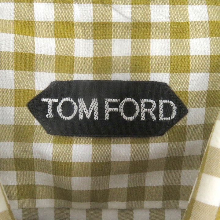 TOM FORD Long sleeve shirt Gingham Check Long Sleeve Brown cotton mens 39
